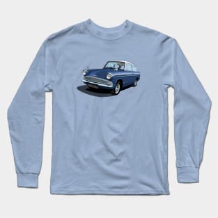 Ford Anglia in Ambassador Blue Long Sleeve T-Shirt